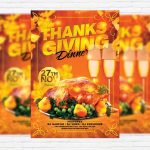 Thanksgiving Dinner – Premium Flyer Template + Facebook Cover | Exclsiveflyer | Free And Premium With Regard To Thanksgiving Flyers Free Templates