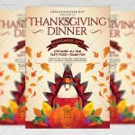 Thanksgiving Family Dinner Flyer – Autumn A5 Template | Exclsiveflyer | Free And Premium Psd In Thanksgiving Flyer Template Free