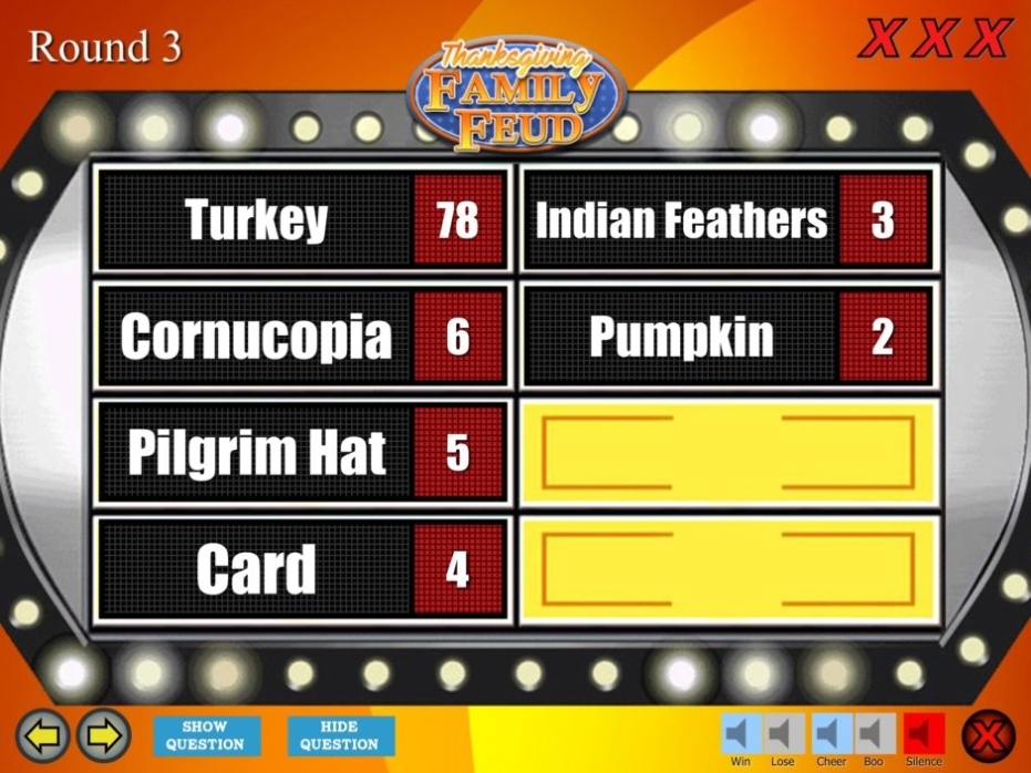 Thanksgiving Family Feud Trivia Powerpoint Game – Mac And Pc Compatible – Youth Downloadsyouth Inside Family Feud Powerpoint Template With Sound