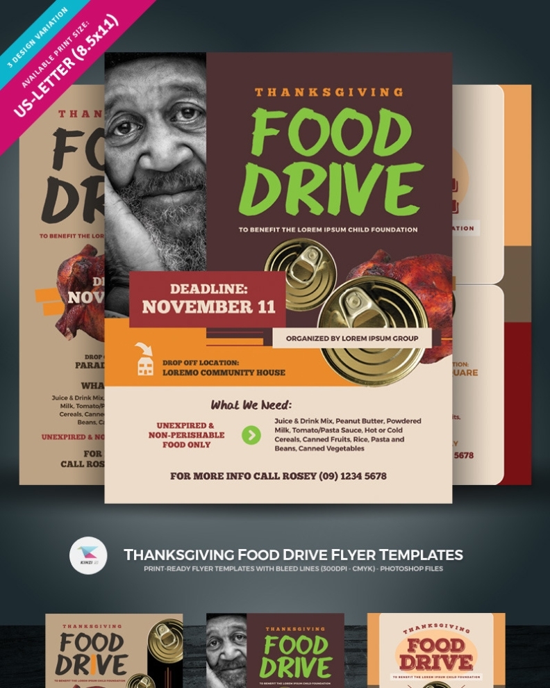 Thanksgiving Food Drive Flyer - Corporate Identity Template throughout Food Drive Flyer Template