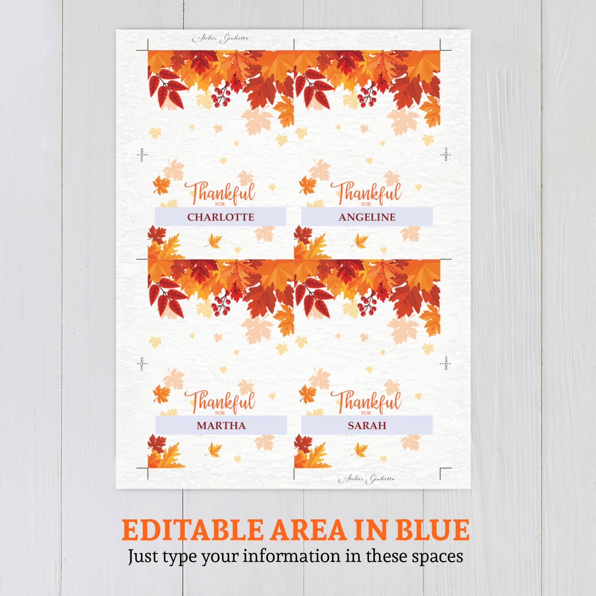 Thanksgiving Place Card Printable Friendsgiving Place Card | Etsy Within Thanksgiving Place Card Templates