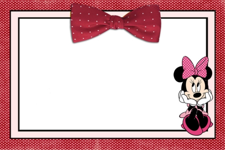 The Largest Collection Of Free Minnie Mouse Invitation Templates - Part 1 In Minnie Mouse Card Templates