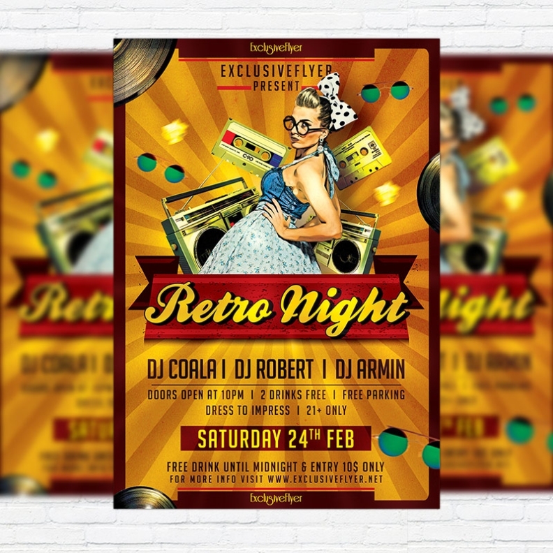 The Vintage Party - Premium Flyer Template + Facebook Cover | Exclsiveflyer | Free And Premium Intended For Retro Flyer Template Free