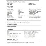 Theatre Resume Template – Acting Cv Template 2 Free Templates In Pdf Word Excel Download : No Pertaining To Theatrical Resume Template Word