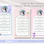 Tiktok Link In Bio Template Bundle Canva Instagram Bio Maker | Etsy Uk pertaining to Bio Card Template