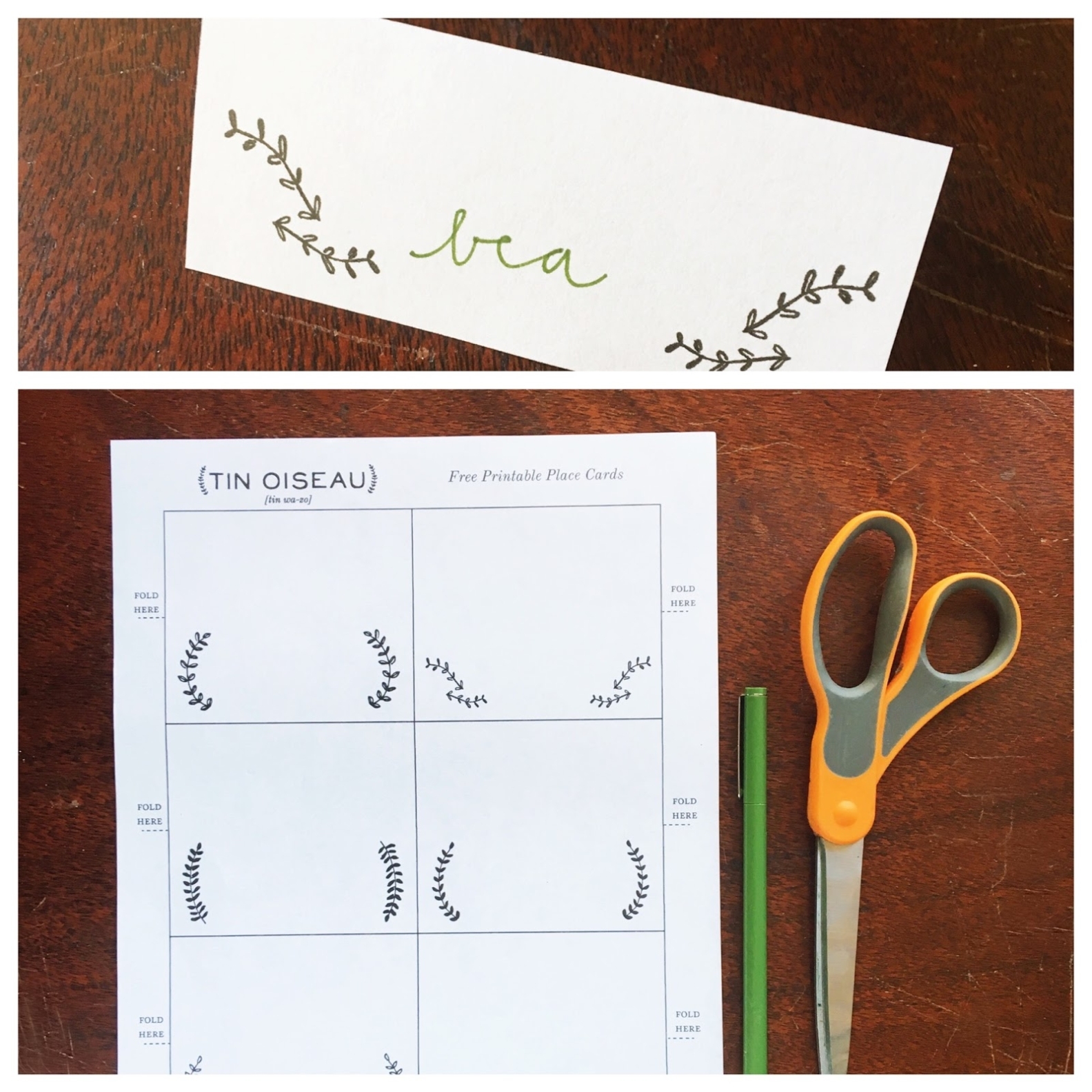 Tin Oiseau: Free Printable | Place Cards Just In Time For Thanksgiving! Inside Thanksgiving Place Card Templates