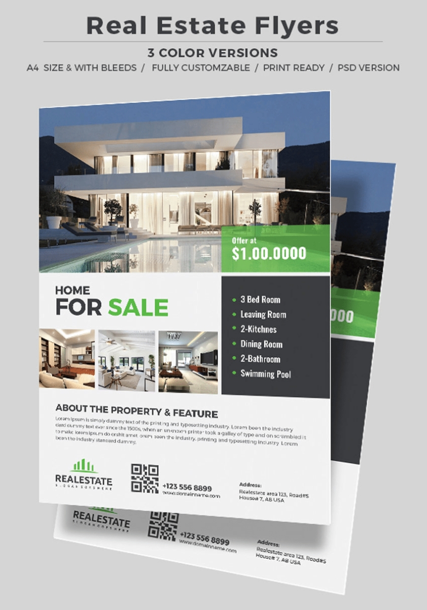 Top 25 Real Estate Flyers & Free Templates Regarding Free Real Estate Flyer Templates Download