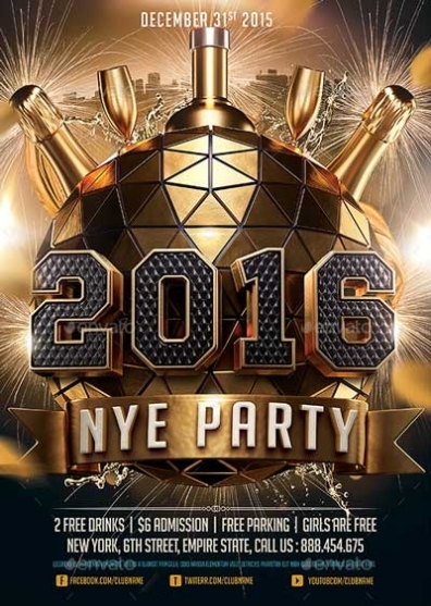 Top 30 New Year Flyer Templates - Download Psd Flyer For Photoshop Pertaining To New Years Eve Flyer Template