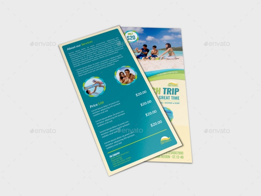 Tour And Travel Dl Size Flyer Template By Owpictures | Graphicriver For Dl Size Flyer Template