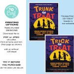 Trick Or Treat Trunk Or Treat Flyer Template Editable | Etsy With Trunk Or Treat Flyer Template