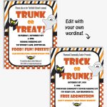 Trunk Or Treat Flyer Template Editable Flyer For Halloween – Etsy With Trunk Or Treat Flyer Template