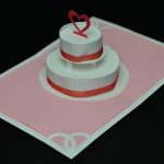 Two Ribbon Wedding Cake Pop Up Card – Creative Pop Up Cards With Regard To Wedding Pop Up Card Template Free