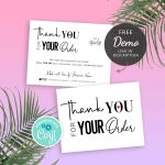 Typography Thank You Card Template – Minimalist Thank You Order Note Intended For Thank You Note Card Template
