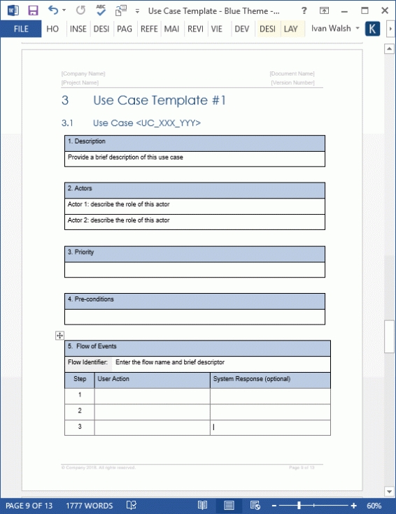 Use Case Templates (Word+Visio) - Templates, Forms, Checklists For Ms Office And Apple Iwork for Product Development Business Case Template