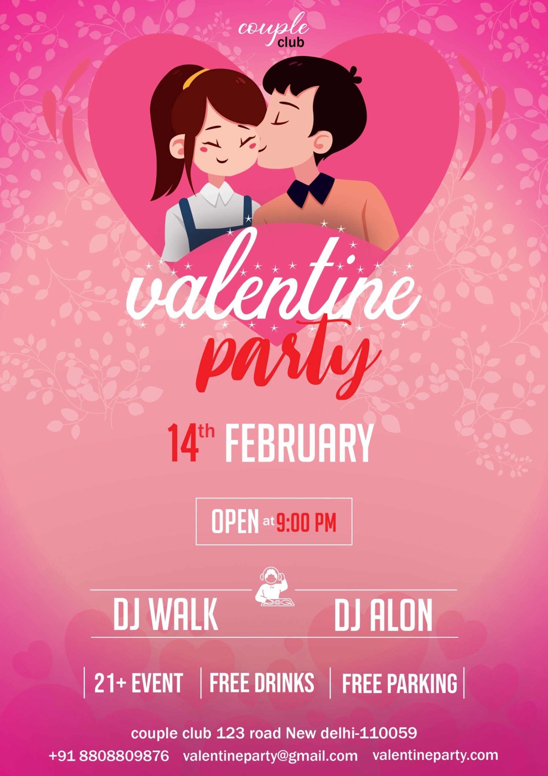 Valentine Day Party Flyer Free Psd Templates | Freedownloadpsd for Valentines Day Flyer Template Free