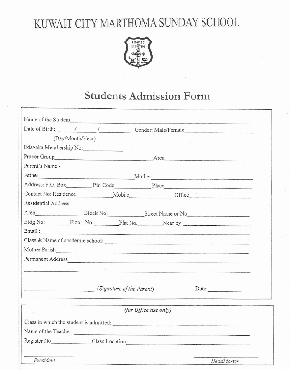 Vbs Registration Forms Template | Letter Example Template Within School Registration Form Template Word