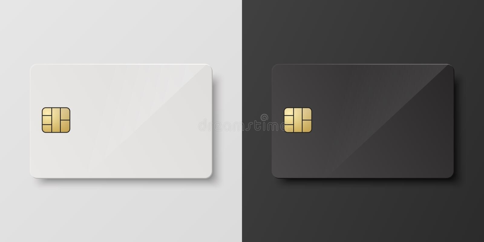 Vector 3D Realistic White And Black Blank Empty Credit Card Set. Plastic Credit, Debit Card with regard to Credit Card Templates For Sale