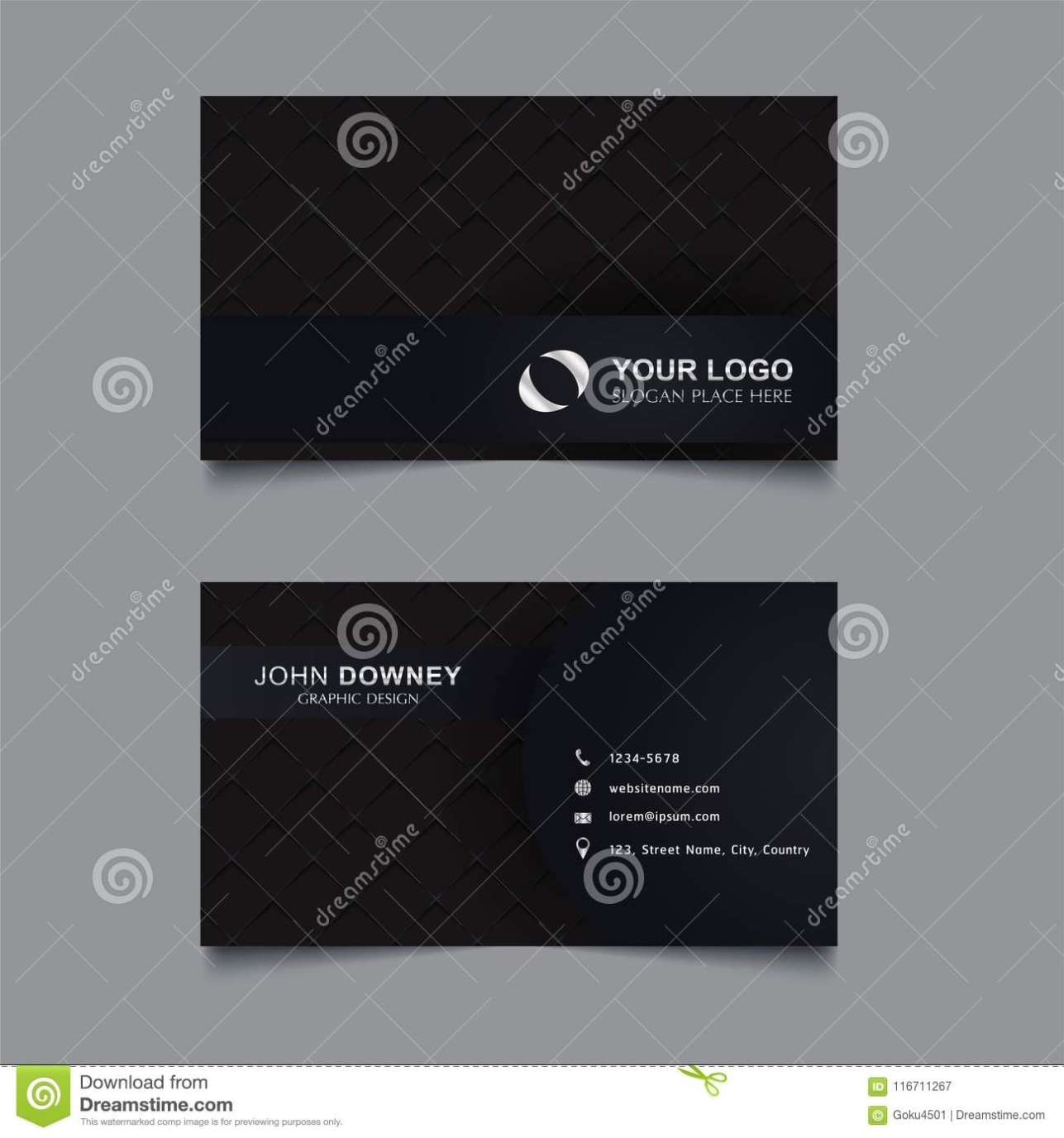Vector Abstract Creative Business Cards Template Double Sided. Stock Illustration – Illustration In Double Sided Business Card Template Illustrator