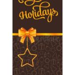 Vector Happy Holidays Text. Calligraphic Lettering Design Card Template.creative Typography Gift Pertaining To Happy Holidays Card Template