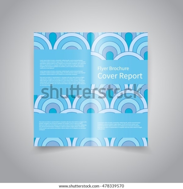 Vector Twofold Brochure Design Template Abstract Stock Vector (Royalty Free) 478339570 Pertaining To 2 Fold Flyer Template