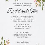 Watercolor Floral Invitation Templates – Editable With Ms Word | Download Hundreds Free In Template For Cards In Word