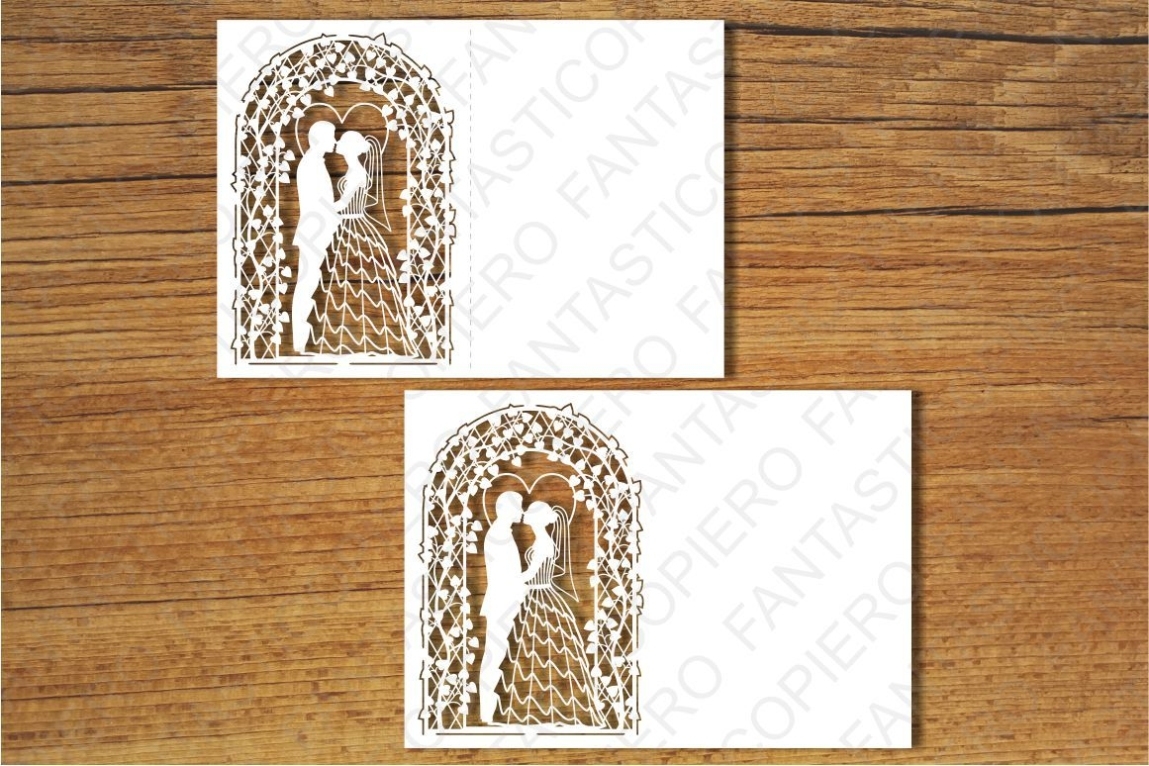 Wedding Card Svg Files For Silhouette Cameo And Cricut. By Fantasticopiero | Thehungryjpeg Within Silhouette Cameo Card Templates