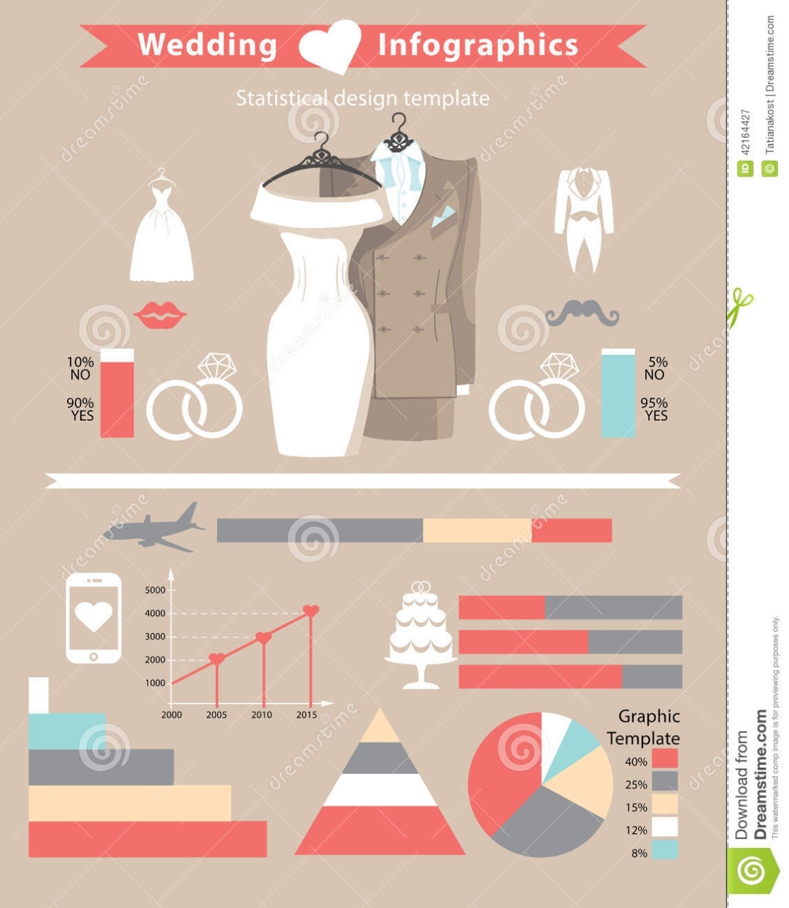 Wedding Infographic Set.wedding Clothing Stock Vector – Illustration Of Composition, Clothers Throughout Wedding Infographic Template