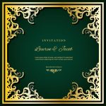 Wedding Invitation Card Template With Laser Cutting Frame. Square Filigree Cutout Envelope With Regard To Engagement Invitation Card Template