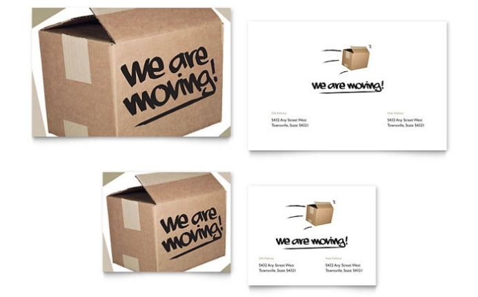 We'Re Moving Note Card Template Design Intended For Moving House Cards Template Free