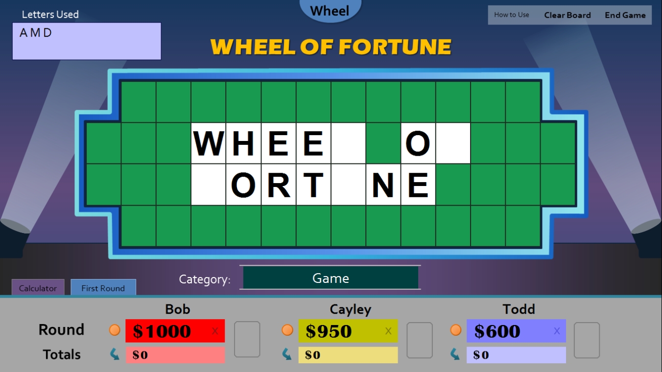 Wheel Of Fortune For Powerpoint By Tim'S Slideshow Games Throughout Wheel Of Fortune Powerpoint Game Show Templates