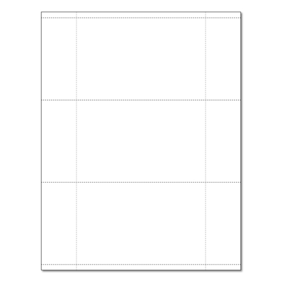 White 3 Up 3.5" X 5.5" Perforated Postcard And Index Card Stock (150 Cards) – Solid Color Within 5 By 8 Index Card Template