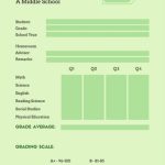 White And Yellow Simple Sprinkled Middle School Report Card – Templates By Canva Pertaining To Report Card Template Middle School