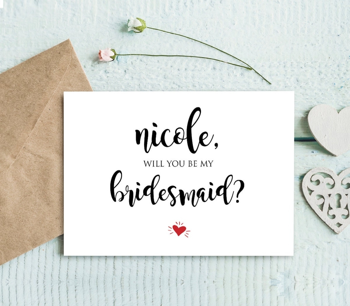 Will You Be My Bridesmaid Printable Card, Diy Ask To Be Bridesmaid, Maid Of Honor, Flower Girl With Regard To Will You Be My Bridesmaid Card Template