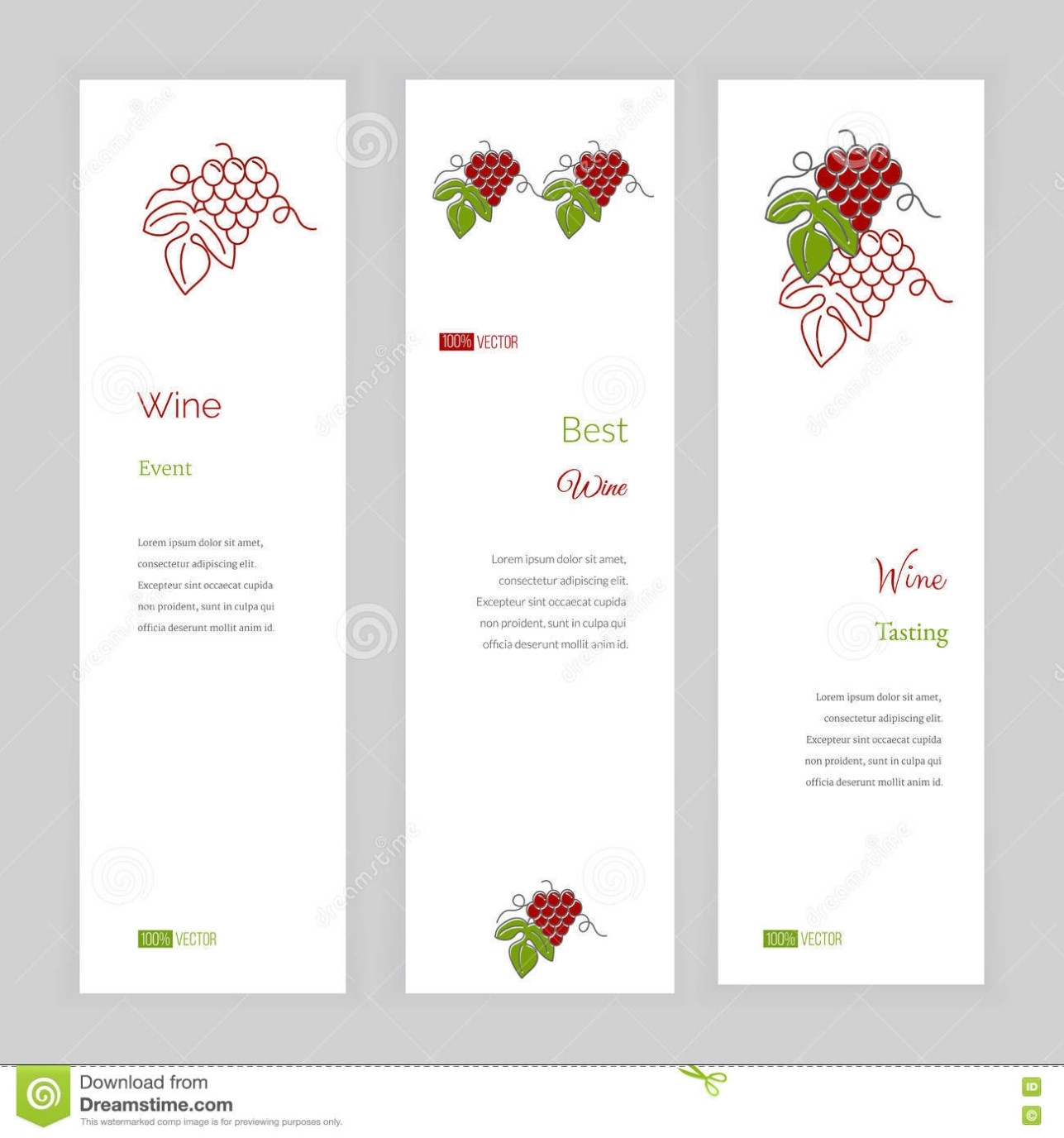 Wine Business Vector Template. Stock Vector - Illustration Of Fruit, Announcement: 72706657 Throughout Wine Bar Business Plan Template