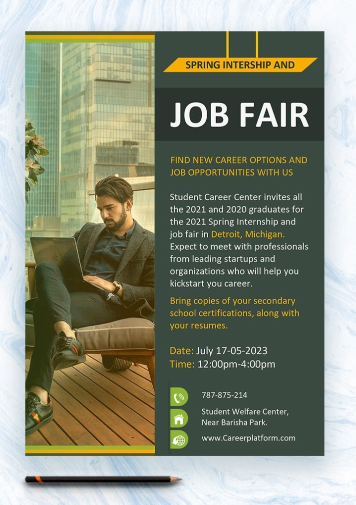 Word Of Dark Internship Job Fair Business Flyer.docx | Wps Free Templates With Job Fair Flyer Template Free