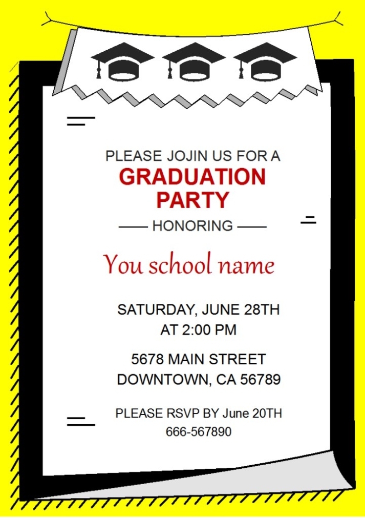 Word Of Graduation Dinner Party Invitation.docx | Wps Free Templates In Graduation Party Invitation Templates Free Word