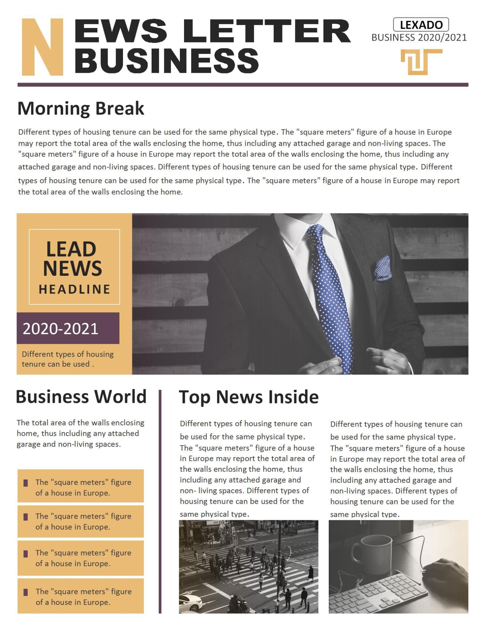 Word Of Yellow Business Newsletter.docx | Wps Free Templates With Regard To Free Business Newsletter Templates For Microsoft Word