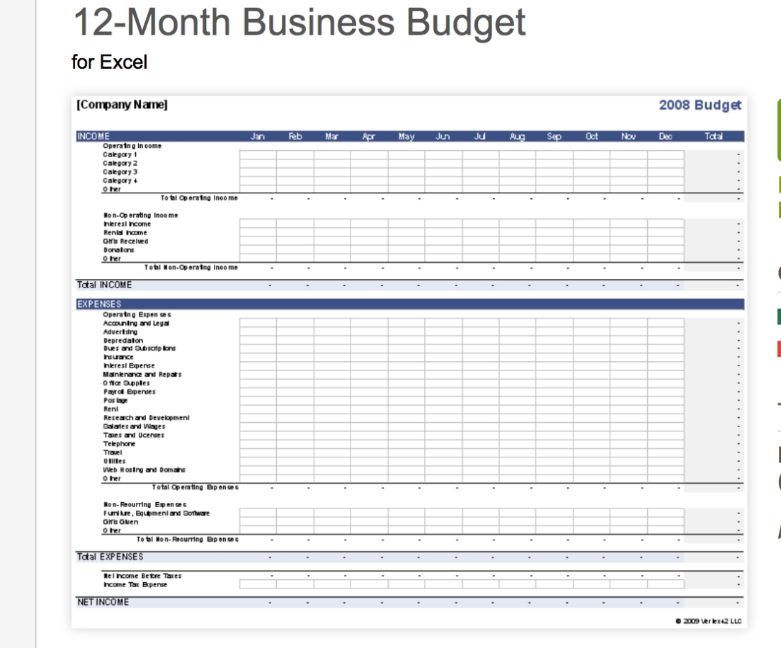 Work Expenses Spreadsheet Template Intended For 7+ Free Small Business Budget Templates Fundbox With Regard To Accounting Firm Business Plan Template