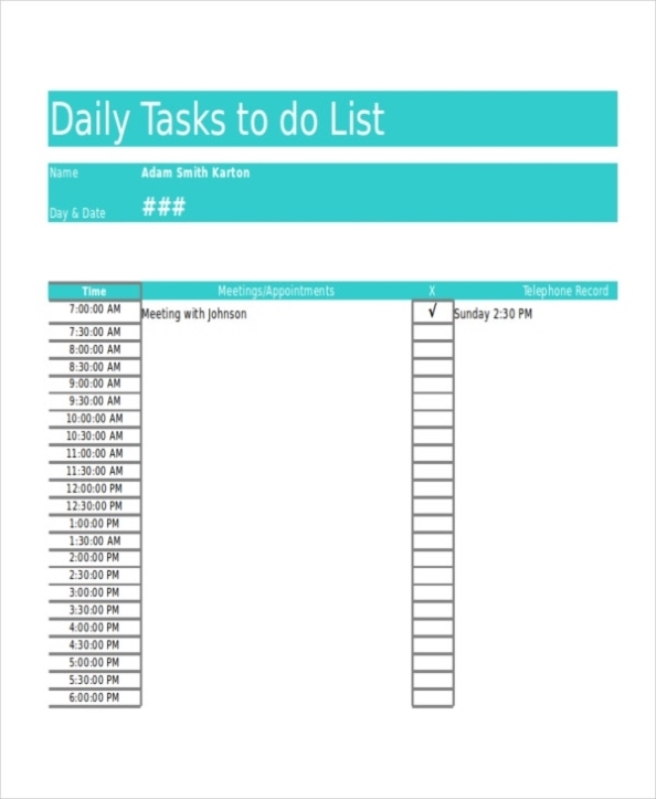 Work To Do List Template – 6+ Free Word, Excel,Pdf Document Downloads With Regard To Daily Task List Template Word