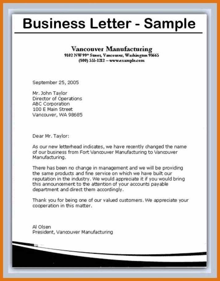 Write Business Letter – Apparel Dream Inc Throughout How To Write A Formal Business Letter Template