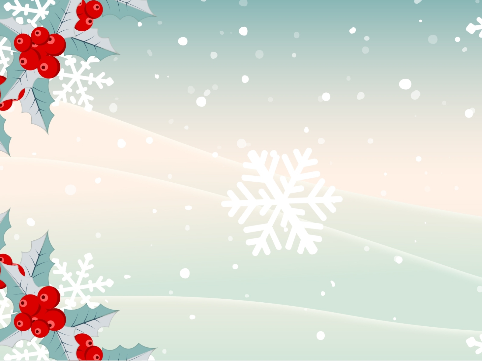 Xmas Snows Presentation Powerpoint Templates - Christmas, Green, Objects - Free Ppt Backgrounds With Snow Powerpoint Template