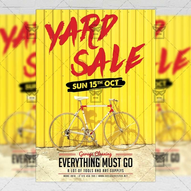 Yard Sale Flyer Template Throughout Free Yard Sale Flyer Template