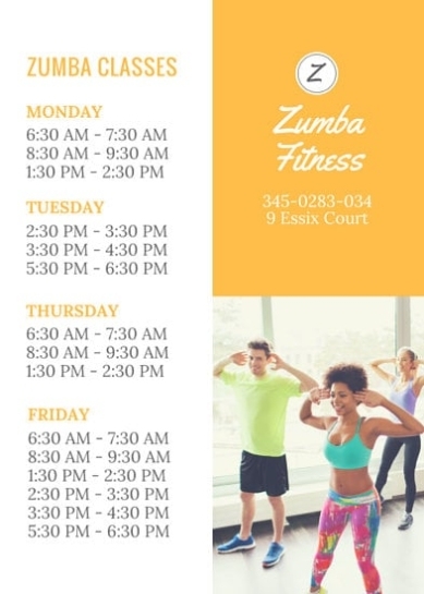 Zumba Dance Fitness Flyer – Templates By Canva Within Zumba Flyer Template Free